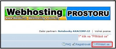 Inicializace přihlášení - pro zvětšení klikni