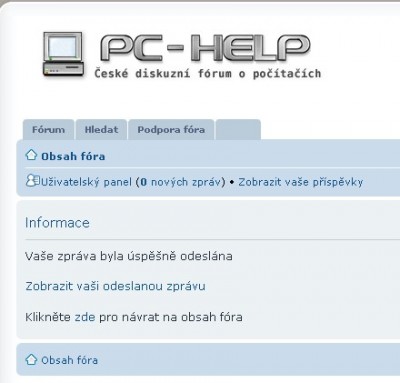Odhlášení o úspěšnosti odeslání zprávy - pro zvětšení klikni