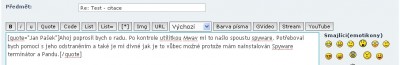 Text v těle zprávy po stisku tlačítka citovat - pro zvětšení klikni