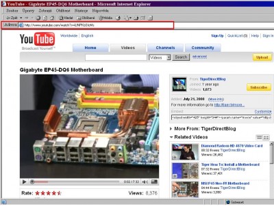 Otevřená stránka YouTube video - pro zvětšení klikni