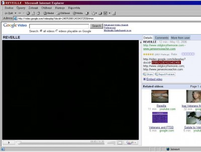 Google video - otevřená stránka videa - pro zvětšení klikni