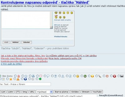 Náhled na odpověď před odesláním do fóra - pro zvětšení klikni