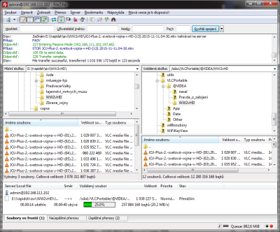 Spojení FTP prokolem