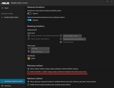Asus Realtek Audio Control.png (77.15 KiB) Zobrazeno 2321 x Asus Realtek Audio Control