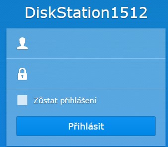 Dialogové okno na přihlášení do NAS přes prohlížeč
